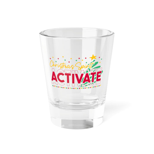 Christmas Activate, Holiday Party, Festive Xmas Cheers Decoration Gift,  Mini Glassware, Funny Santa Stocking Shot Glass, 1.5oz