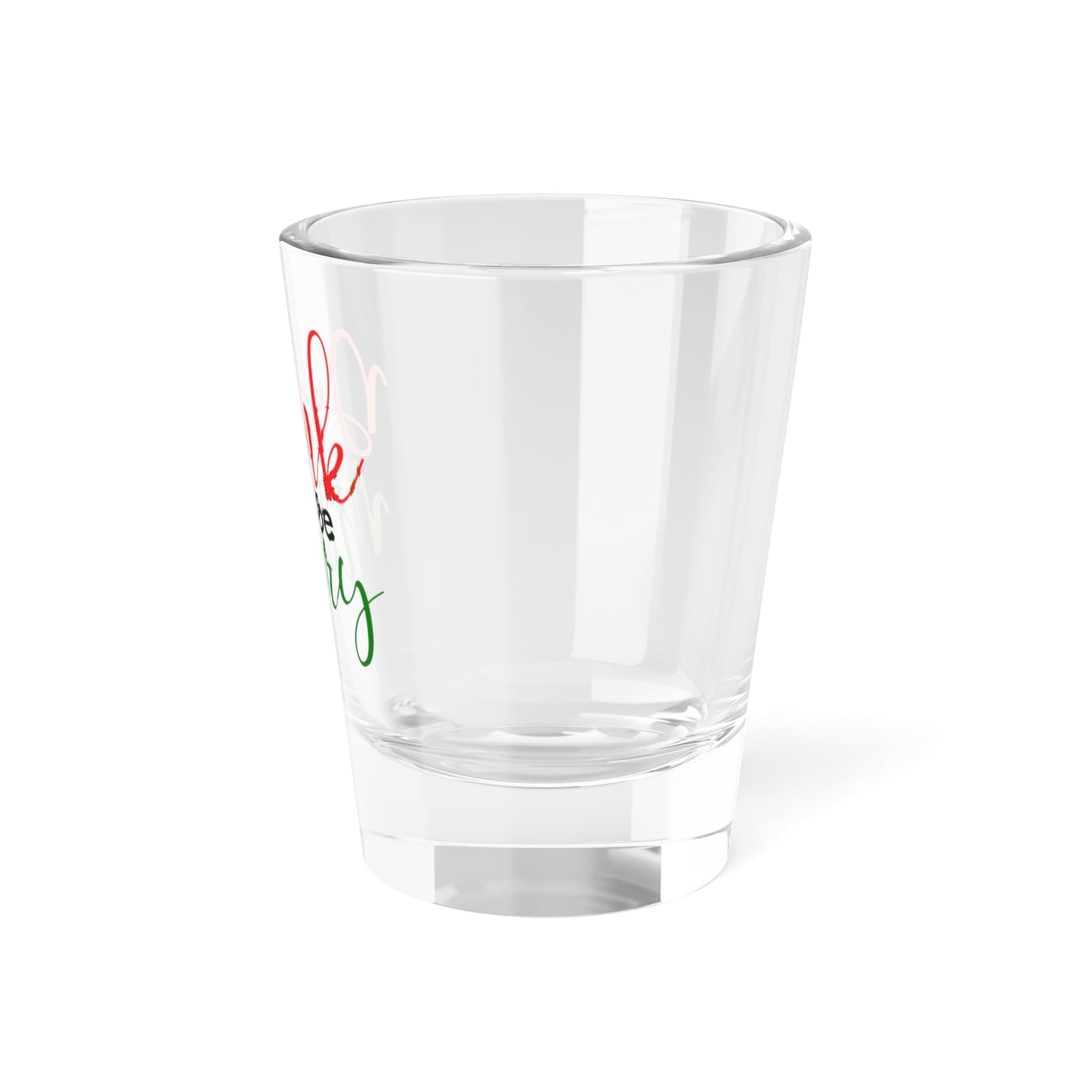 Christmas Shot Glass, Merry Holiday Party Drinkware, Festive Xmas Cheers Decoration Gift, 1.5oz Mini Glassware, Funny Santa Stocking