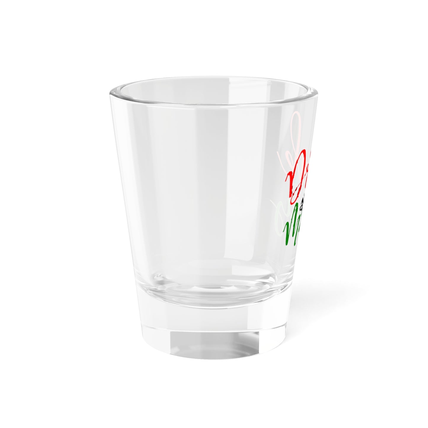 Christmas Shot Glass, Merry Holiday Party Drinkware, Festive Xmas Cheers Decoration Gift, 1.5oz Mini Glassware, Funny Santa Stocking